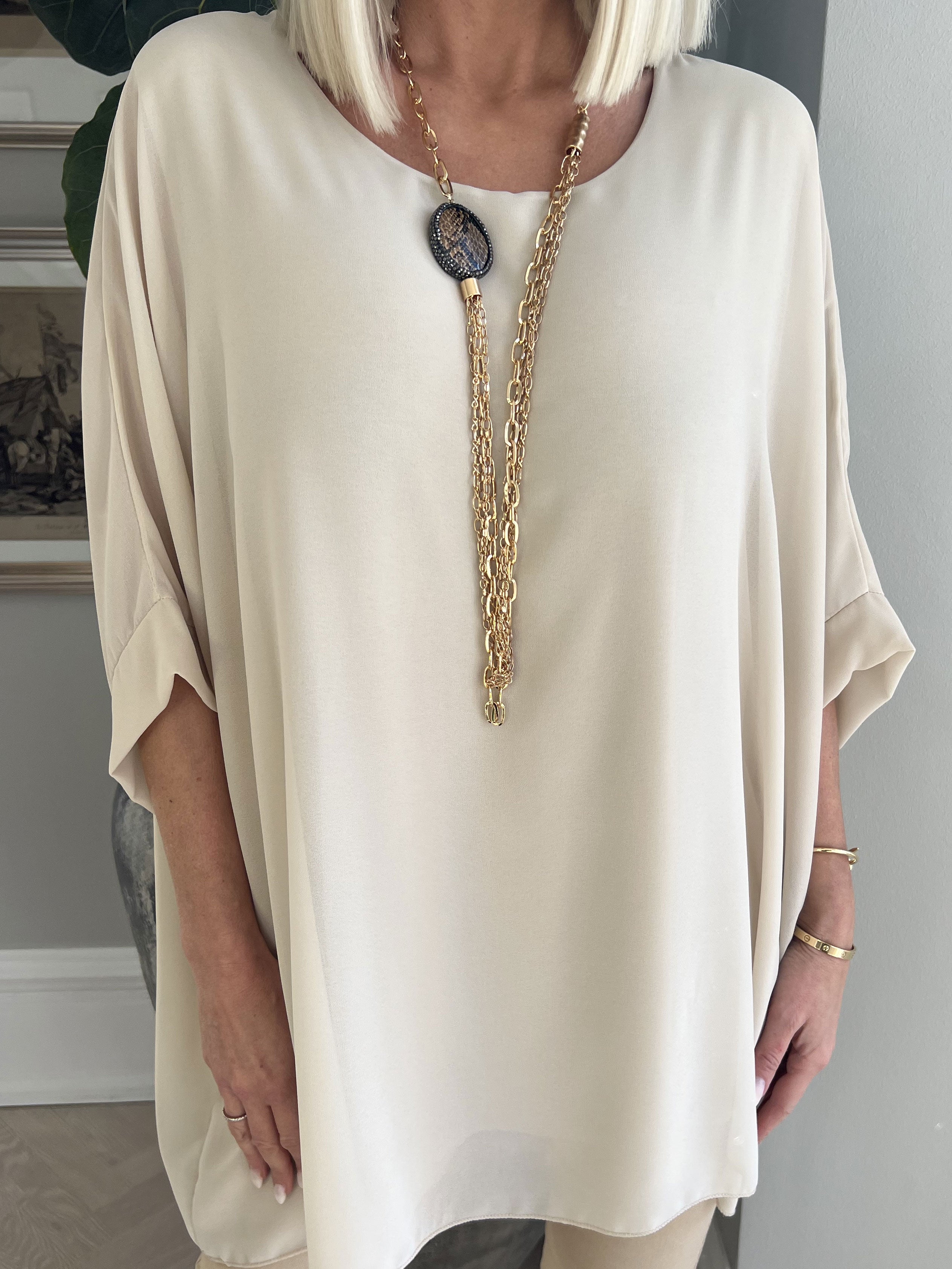 Patty - Sød tunika med chiffonlag yderst